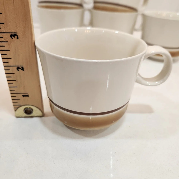 Hearthside Water Colors Japan 7 Tea Cups 1 Coffee Cup Blush Dawn Horizon Stone - Picture 3 of 6